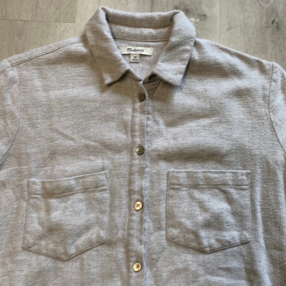 Madewell Gray Flannel Sunday Shirt with Pockets Size‎ XS - Picture 2 of 13